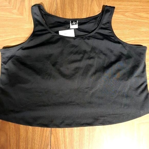 ABA Other - ABA Cami Sport Bra A Big Attitude Bra Wm 4X Black Stripes NWT